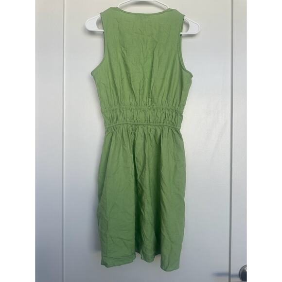 NWT Madewell Womens Seedling Green Sophia Deep-V Mini Dress Size XXS NL115 - Picture 7 of 12